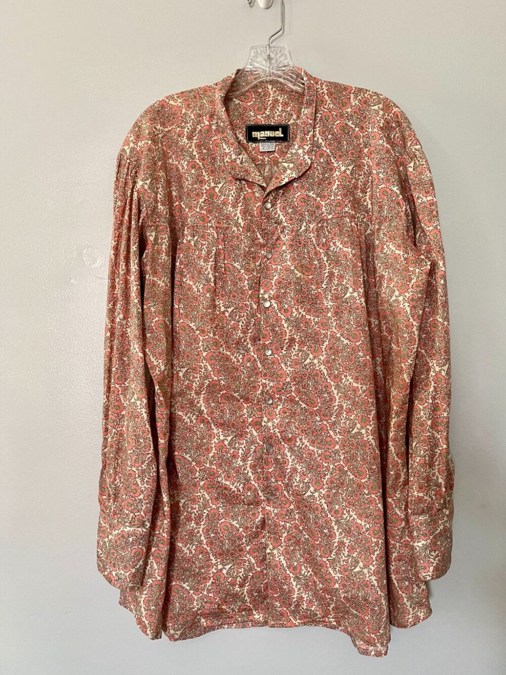 Vintage Manuel Men’s Floral Western Shirt